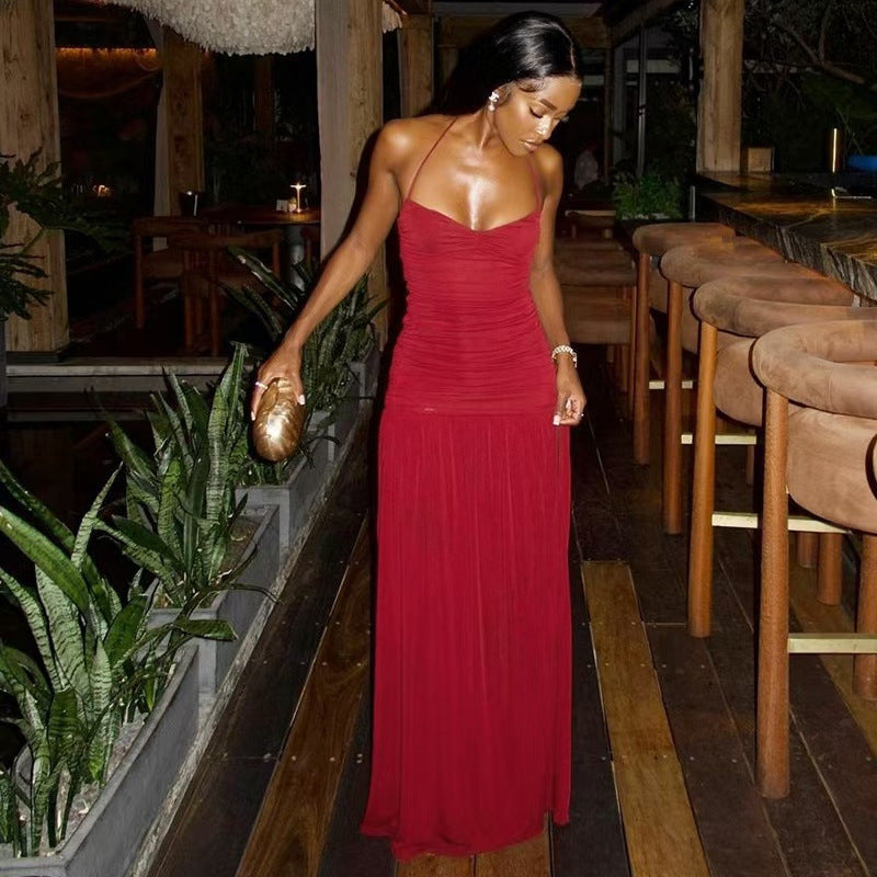 Womens Halterneck Bodycon Sheath Dress