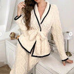Sweet Cardigan Fleece-lined Thickened Loungewear