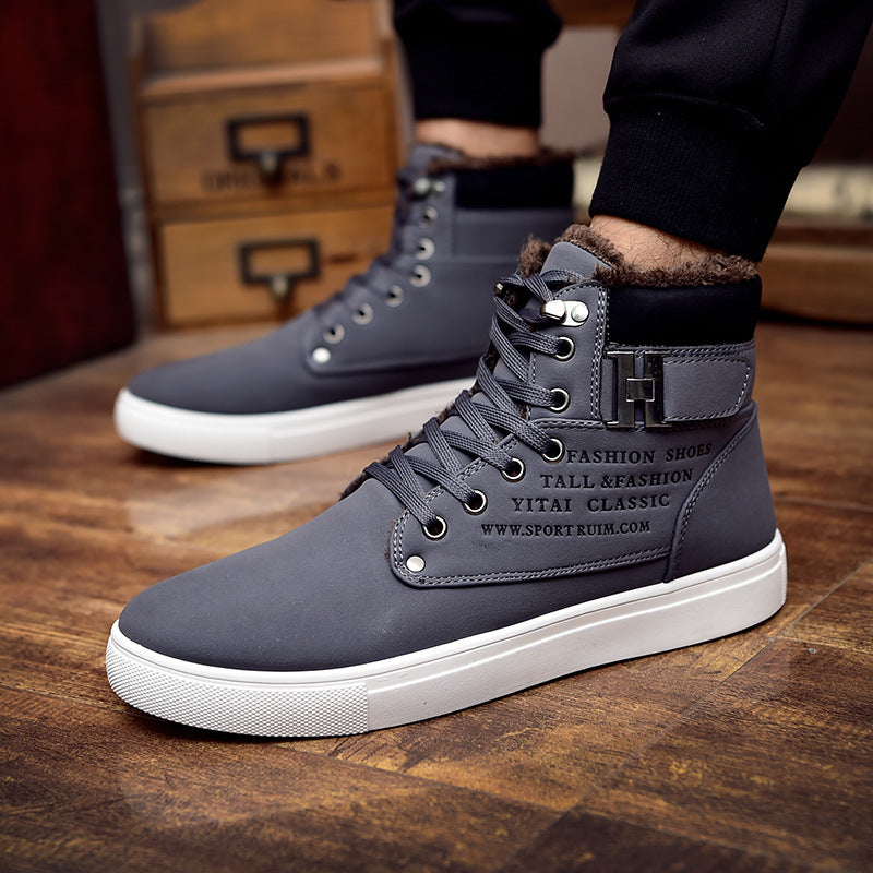 Hot Men Shoes Fashion Warm Winter Men Boots Leather Footwear Shoes Men