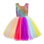 Children's Clothing Dress Female Cute Girl Rainbow Skirt Costume