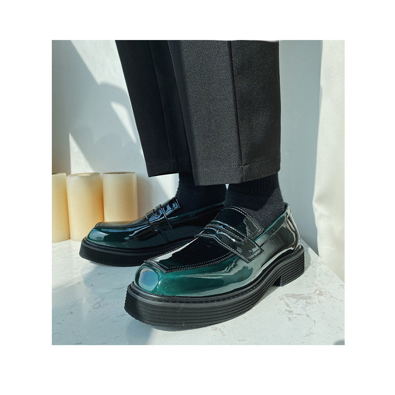 Men's Shoes Low-Top Thick-Soled Korean Casual Leather Shoes For Men