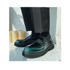 Men's Shoes Low-Top Thick-Soled Korean Casual Leather Shoes For Men