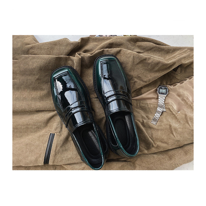 Men's Shoes Low-Top Thick-Soled Korean Casual Leather Shoes For Men