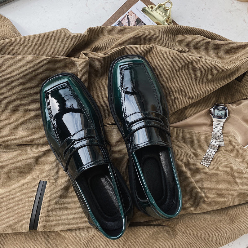 Men's Shoes Low-Top Thick-Soled Korean Casual Leather Shoes For Men