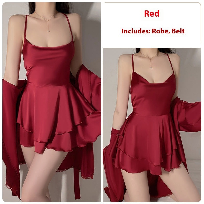 Underwear Pure Lace Slip Nightdress Outerwear