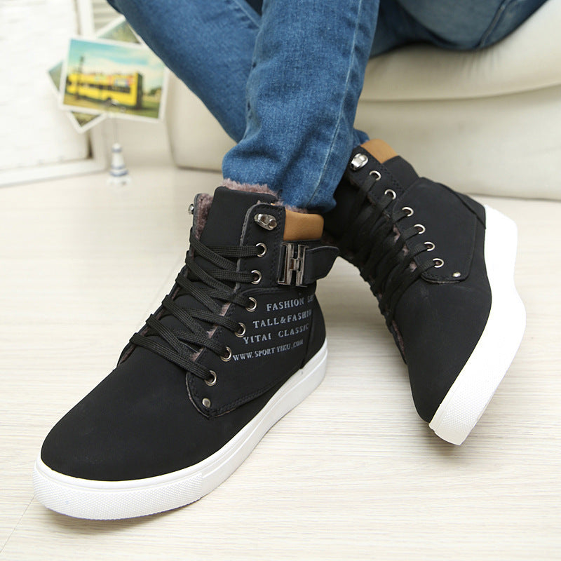 Hot Men Shoes Fashion Warm Winter Men Boots Leather Footwear Shoes Men