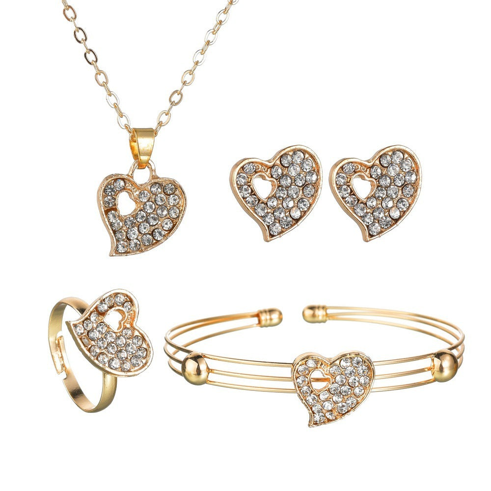 Love jewelry set electroplating