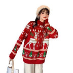 Women Christmas Elk Sweater