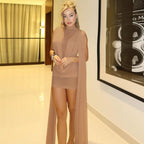 Women’s Patchwork Mesh Sheer Dress