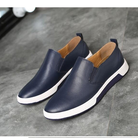 Winter Men Leather Boots Loafers Fashion Brand Ankle Lace Up Shoes