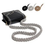 Luggage accessories featuring a crystal diamond sLuggage Accessories With Crystal Diamond Shoulder Straphoulder strap in silver with black, grey, and gold color options.