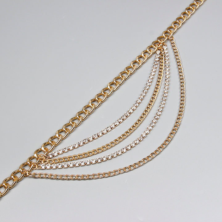 Summer multilayer gold waist chain hip hop, punk, street style