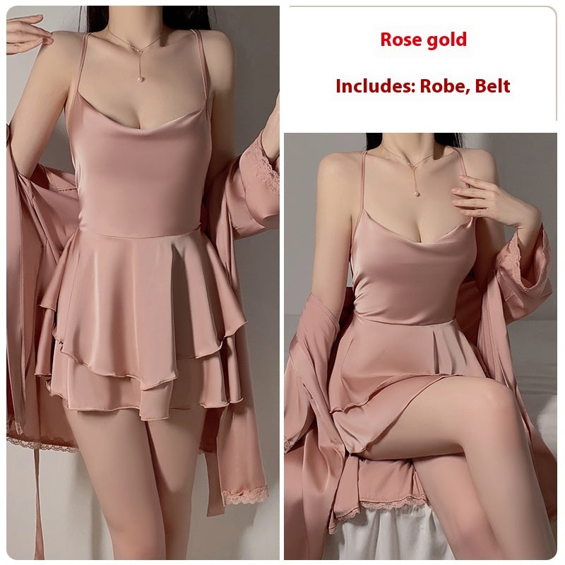 Underwear Pure Lace Slip Nightdress Outerwear