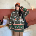 Women Christmas Elk Sweater