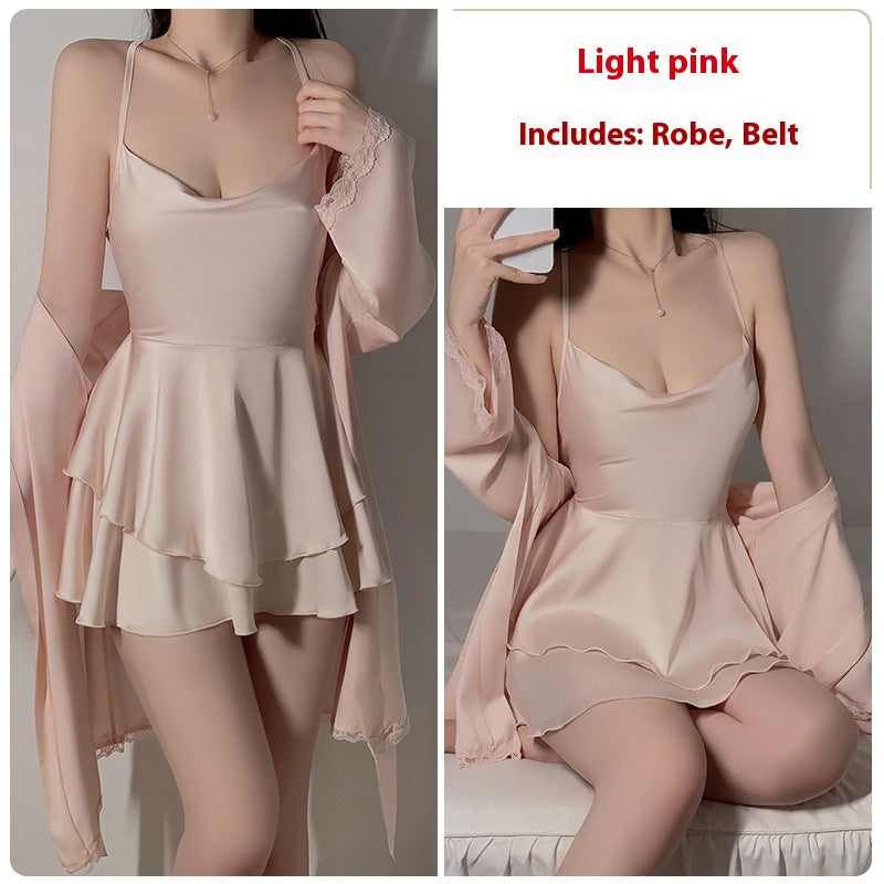 Underwear Pure Lace Slip Nightdress Outerwear