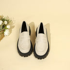 British Style Slip-on Leather Shoe Retro All-matching Women