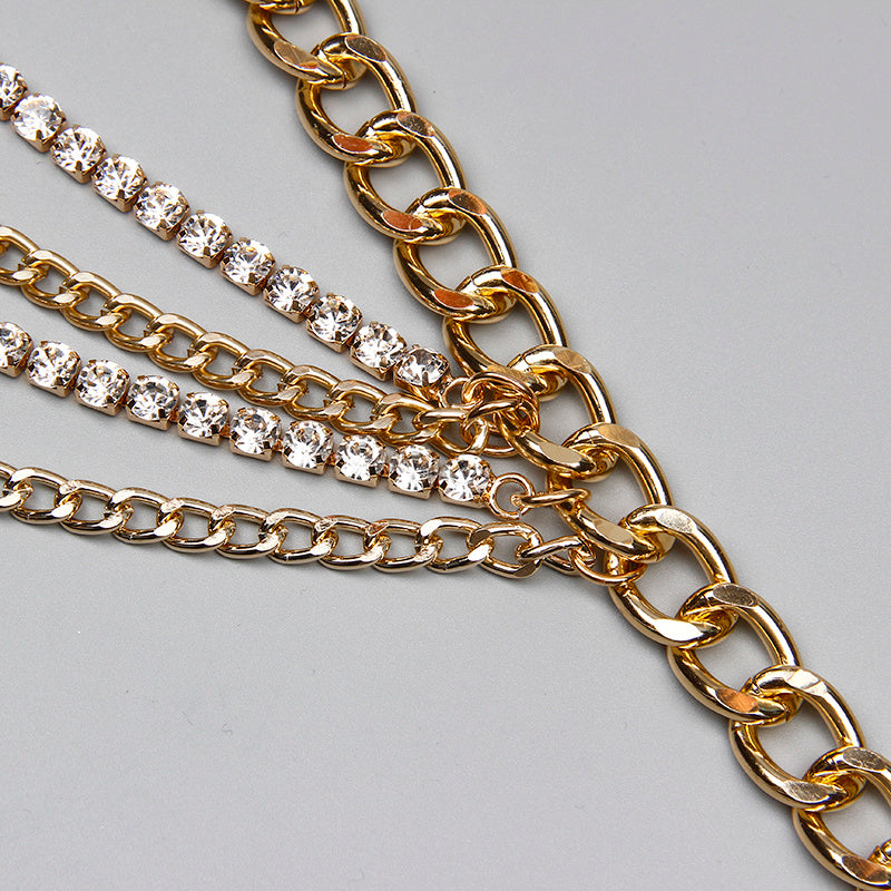 Summer multilayer gold waist chain hip hop, punk, street style
