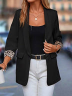 Stylish Long-sleeve Cardigan With A Personalized Suit Design