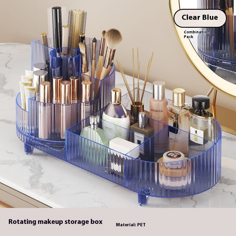 Cosmetics Storage Box Large Capacity Rotatable Dresser Table Lipstick