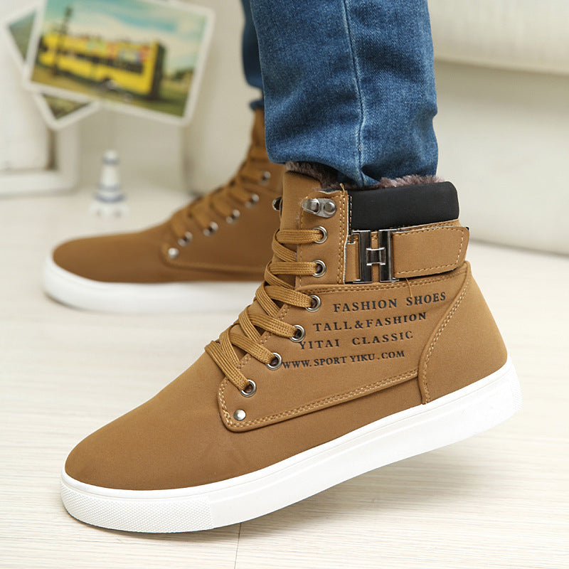 Hot Men Shoes Fashion Warm Winter Men Boots Leather Footwear Shoes Men