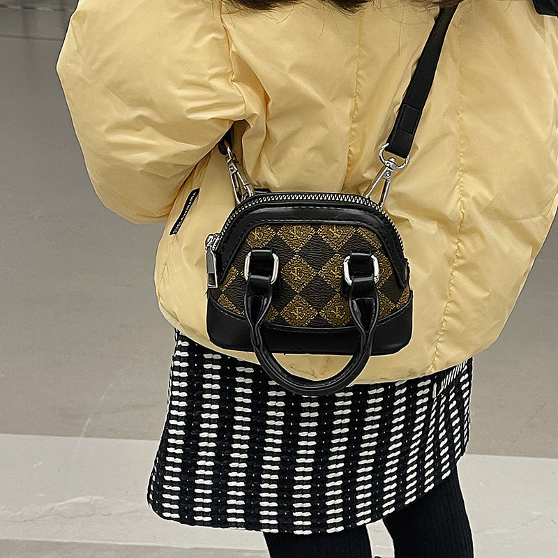 Fashion Color Contrast Coin Purse Mini Western Style Girl's Bag