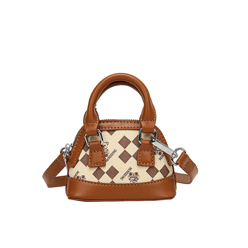 Fashion Color Contrast Coin Purse Mini Western Style Girl's Crossbody Bag