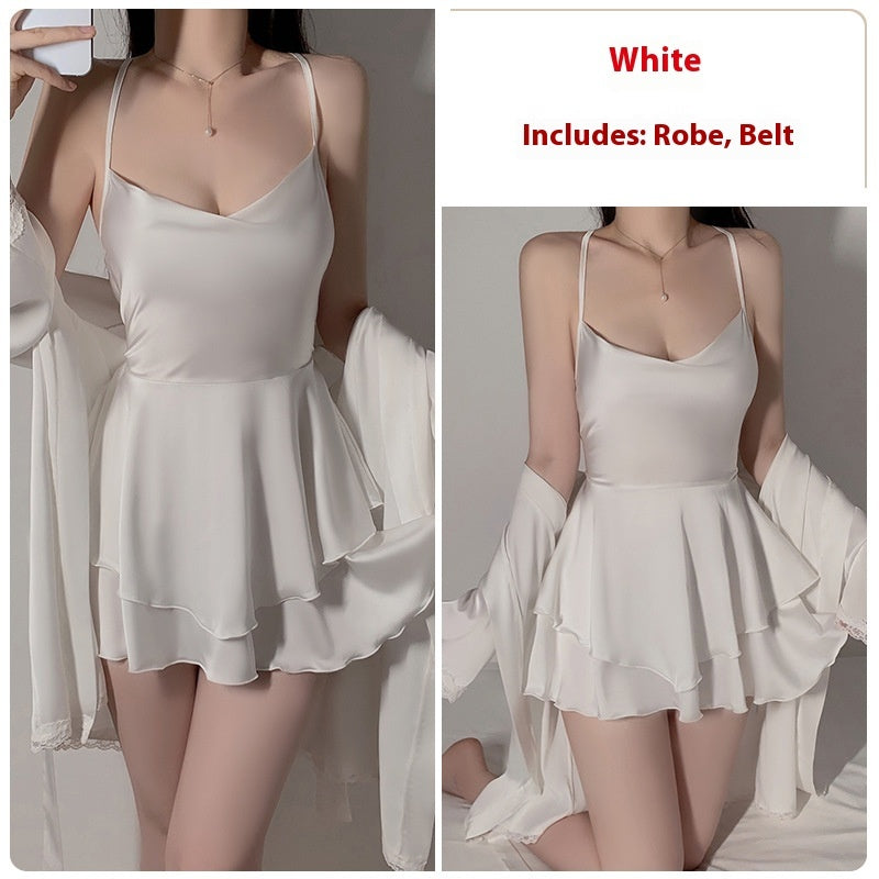 Underwear Pure Lace Slip Nightdress Outerwear