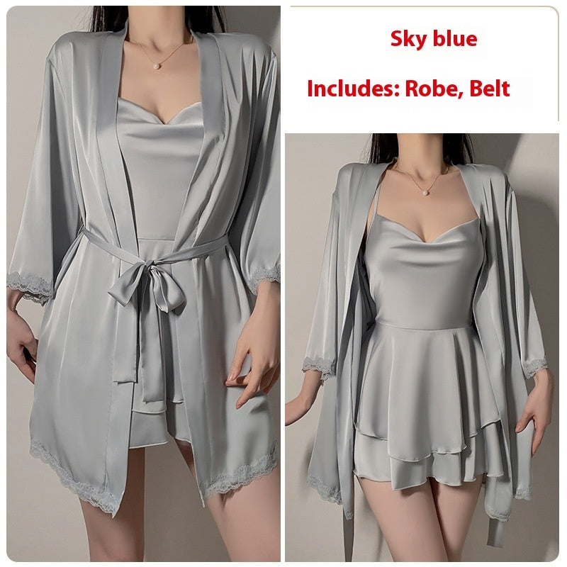 Underwear Pure Lace Slip Nightdress Outerwear