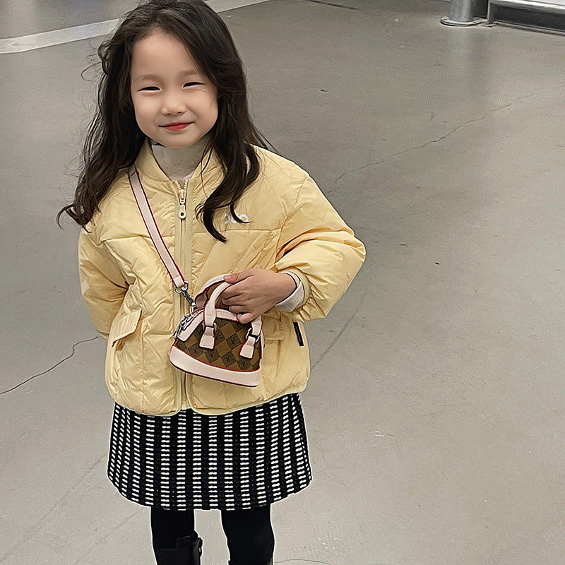 Fashion Color Contrast Coin Purse Mini Western Style Girl's Bag