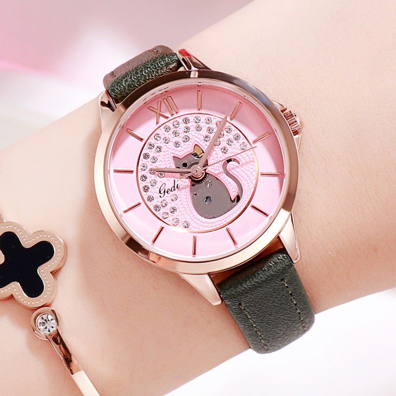 Girls' quartz wristwatch fines