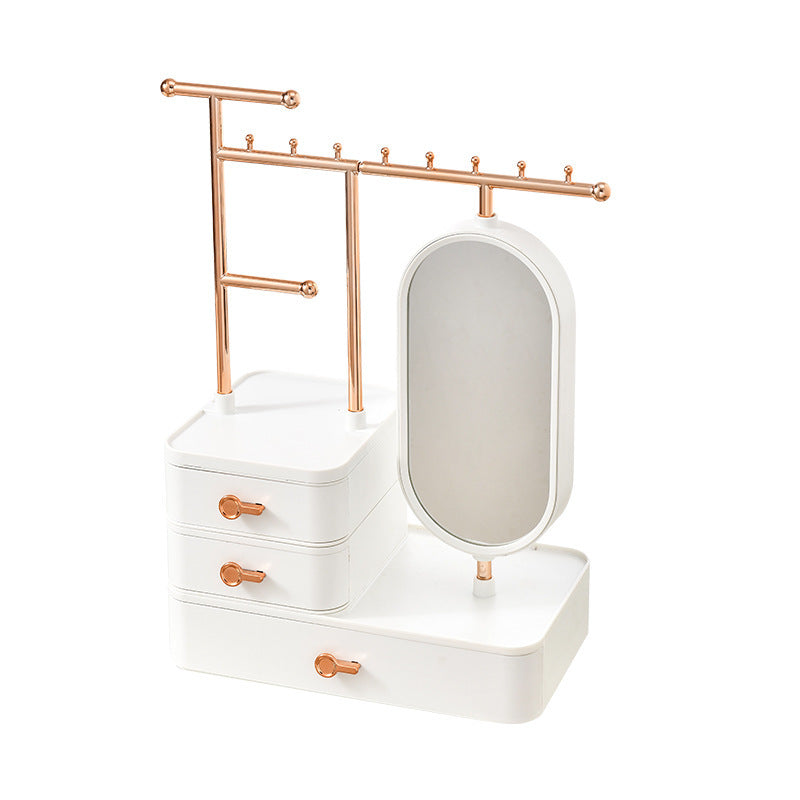 Cosmetics Storage Box High-grade Exquisite Mirror Multi-functional Desktop Ladies