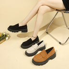 British Style Slip-on Leather Shoe Retro All-matching Women
