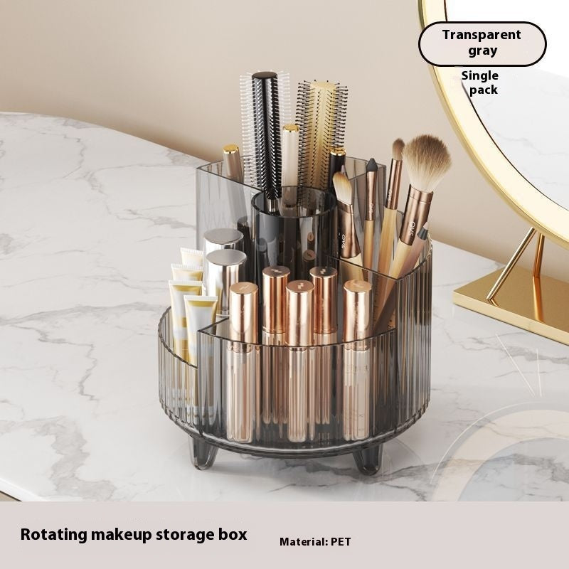 Cosmetics Storage Box Large Capacity Rotatable Dresser Table Lipstick 
