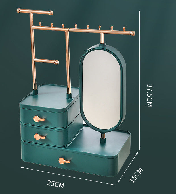 Cosmetics Storage Box High-grade Exquisite Mirror Multi-functional Desktop Ladies