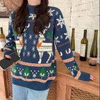 Women Christmas Elk Sweater