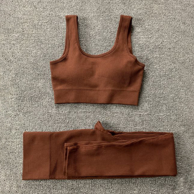 seamless yoga suit set