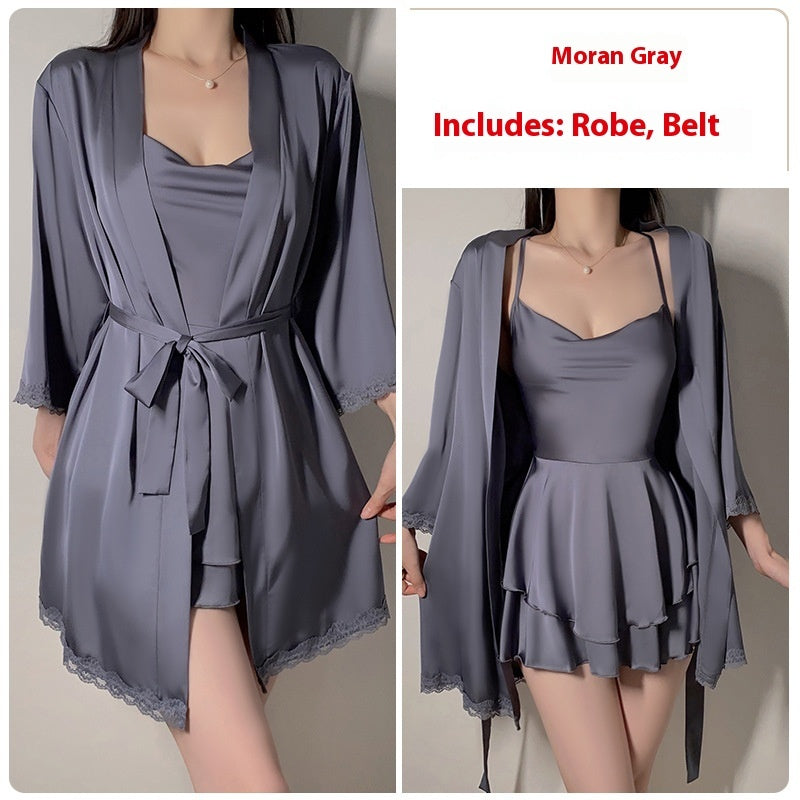 Underwear Pure Lace Slip Nightdress Outerwear