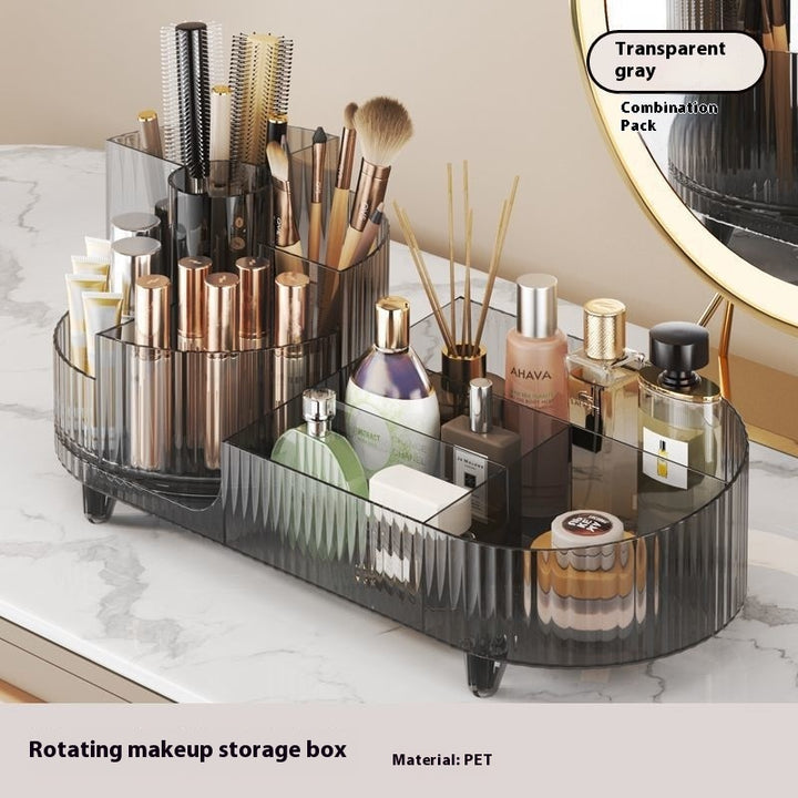 Cosmetics Storage Box Large Capacity Rotatable Dresser Table Lipstick
