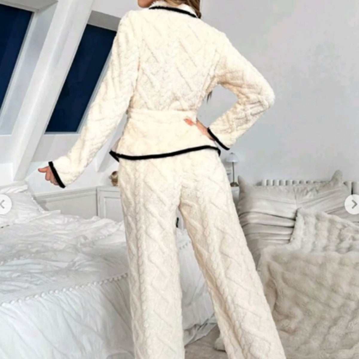 Sweet Cardigan Fleece-lined Thickened Loungewear