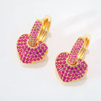 Colorful Full-diamond Zircon Earrings