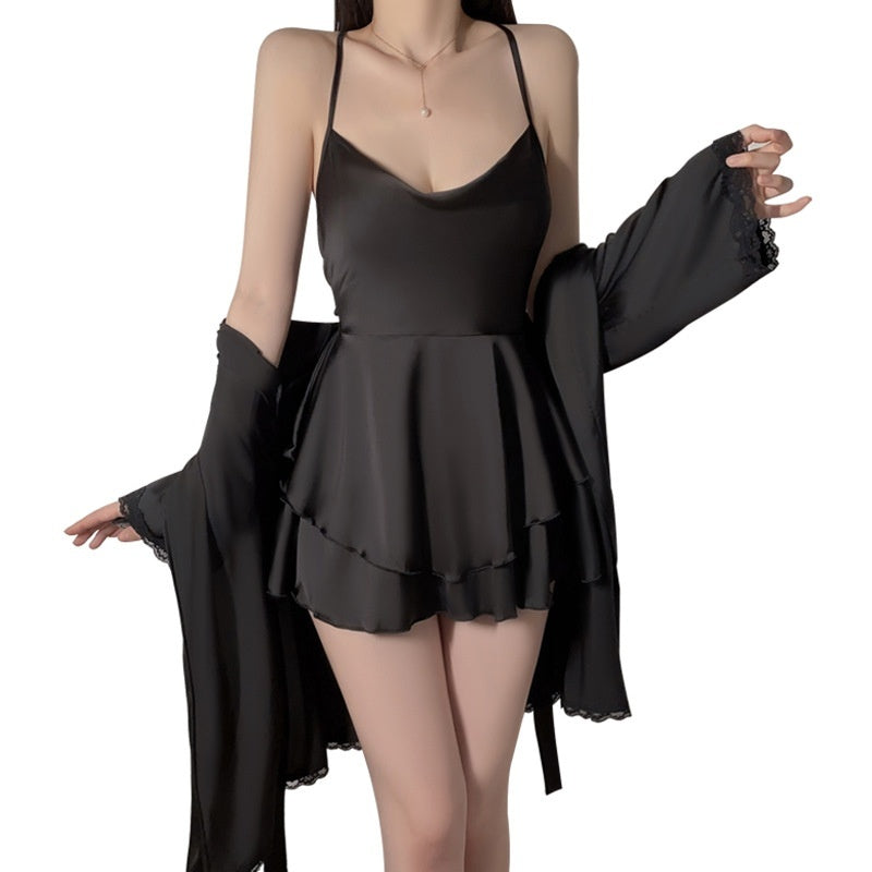 Underwear Pure Lace Slip Nightdress Outerwear