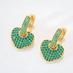 Colorful Full-diamond Zircon Earrings